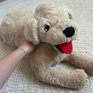 Large golden retriever stuffed animal dog